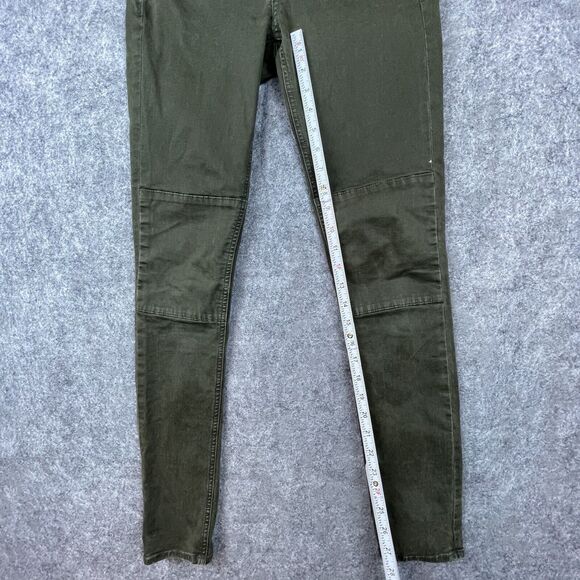 Rag & Bone Jeans Womens 26 Wax Dark Olive Zipper Skinny Slim Stretch Reinforced - Picture 5 of 6